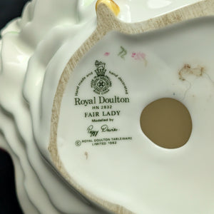 Vintage Royal Doulton "Fair Lady" Figurine (HN 2832), Red Dress, Peggy Davies Design, c. 1977 🩰🇬🇧👑