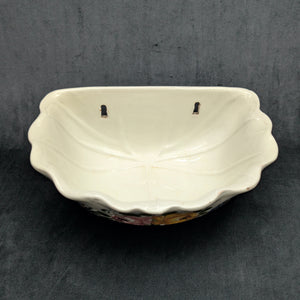 Vintage Italian Hand-Painted Swan Wall Fountain/Planter – Two-Piece Floral Ceramic Set (ITALY), c. 1960 🦢🇮🇹🌸