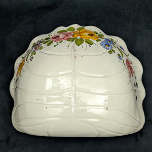 Vintage Italian Hand-Painted Swan Wall Fountain/Planter – Two-Piece Floral Ceramic Set (ITALY), c. 1960 🦢🇮🇹🌸