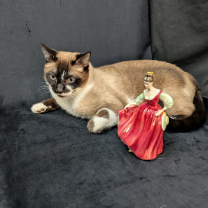 Vintage Royal Doulton "Fair Lady" Figurine (HN 2832), Red Dress, Peggy Davies Design, c. 1977 🩰🇬🇧👑