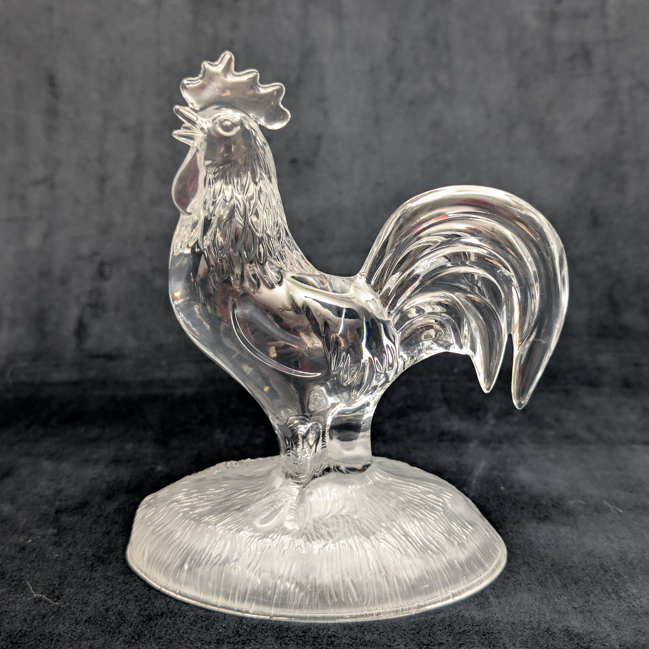 Cristal d'Arques Lead Crystal Rooster Figurine