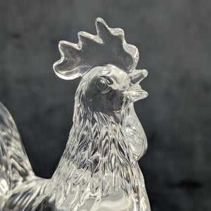 Cristal d'Arques Bleikristall-Hahnfigur (Frankreich)