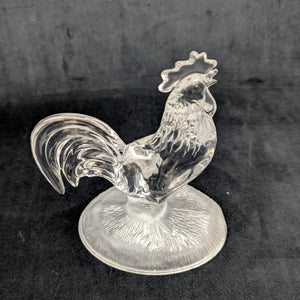 Cristal d'Arques Bleikristall-Hahnfigur (Frankreich)