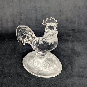 Cristal d'Arques Bleikristall-Hahnfigur (Frankreich)