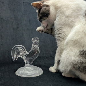 Cristal d'Arques Bleikristall-Hahnfigur (Frankreich)