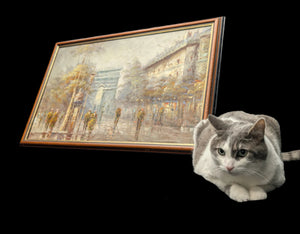 Escena callejera de París con el Arco del Triunfo de Vermen 🇫🇷