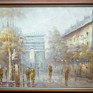 Escena callejera de París con el Arco del Triunfo de Vermen 🇫🇷