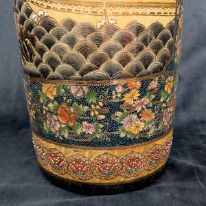 Large Chinese Export Umbrella Stand (RARE SIZE) – Satsuma Style Scenic Porcelain, Hand-Painted, c. 1950 🎨⛩️👑