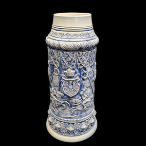 Limited Edition German Salt Glaze Stein – Medieval Knights Relief, RARE No. 1715 of 5000 (Western Germany), c. 1979 🍺🇩🇪🛡️