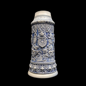 Limited Edition German Salt Glaze Stein – Medieval Knights Relief, RARE No. 1715 of 5000 (Western Germany), c. 1979 🍺🇩🇪🛡️