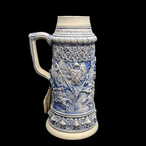 Limited Edition German Salt Glaze Stein – Medieval Knights Relief, RARE No. 1715 of 5000 (Western Germany), c. 1979 🍺🇩🇪🛡️
