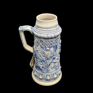 Limited Edition German Salt Glaze Stein – Medieval Knights Relief, RARE No. 1715 of 5000 (Western Germany), c. 1979 🍺🇩🇪🛡️