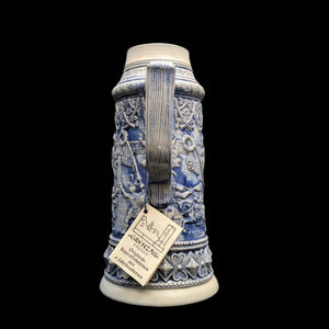 Limited Edition German Salt Glaze Stein – Medieval Knights Relief, RARE No. 1715 of 5000 (Western Germany), c. 1979 🍺🇩🇪🛡️