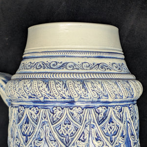 Limited Edition German Salt Glaze Stein – Medieval Knights Relief, RARE No. 1715 of 5000 (Western Germany), c. 1979 🍺🇩🇪🛡️