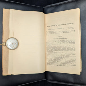 Final Report of Gen. John J. Pershing, Commander-in-Chief American Expeditionary Forces (RARE, First Edition, Stamp From Congressman), 1920 📜🏛️🇺🇸