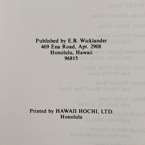 The Grants of Sequim Prairie by Edgar B. Wicklander (Signed, First Printing), 1982 📜✍️🌲