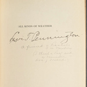 All Kinds of Weather by Levi T. Pennington (Signed, First Edition), 1948 📜✍️🌿