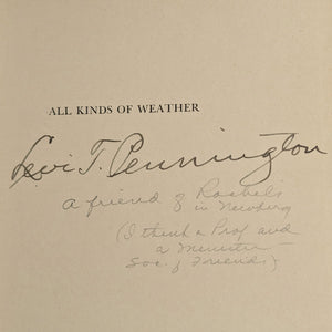 All Kinds of Weather by Levi T. Pennington (Signed, First Edition), 1948 📜✍️🌿