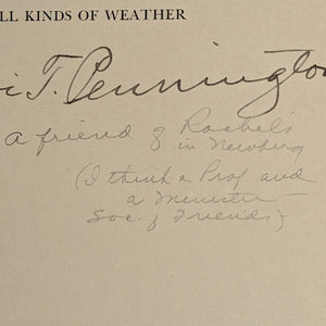 All Kinds of Weather by Levi T. Pennington (Signed, First Edition), 1948 📜✍️🌿