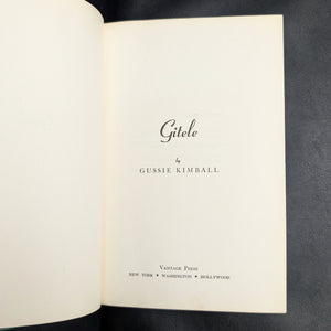 Gitele by Gussie Kimball (Signed, First Edition), 1960 📜✍️💖