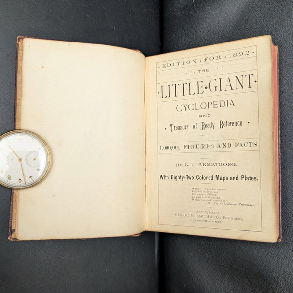 The Little Giant Cyclopedia by K. L. Armstrong (Rare Antique Edition), 1892 📚🔬💡