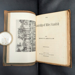 The Courtship of Miles Standish by Henry W. Longfellow (RARE Decorative Binding), c. late 19th-century 📜✍️🇺🇸