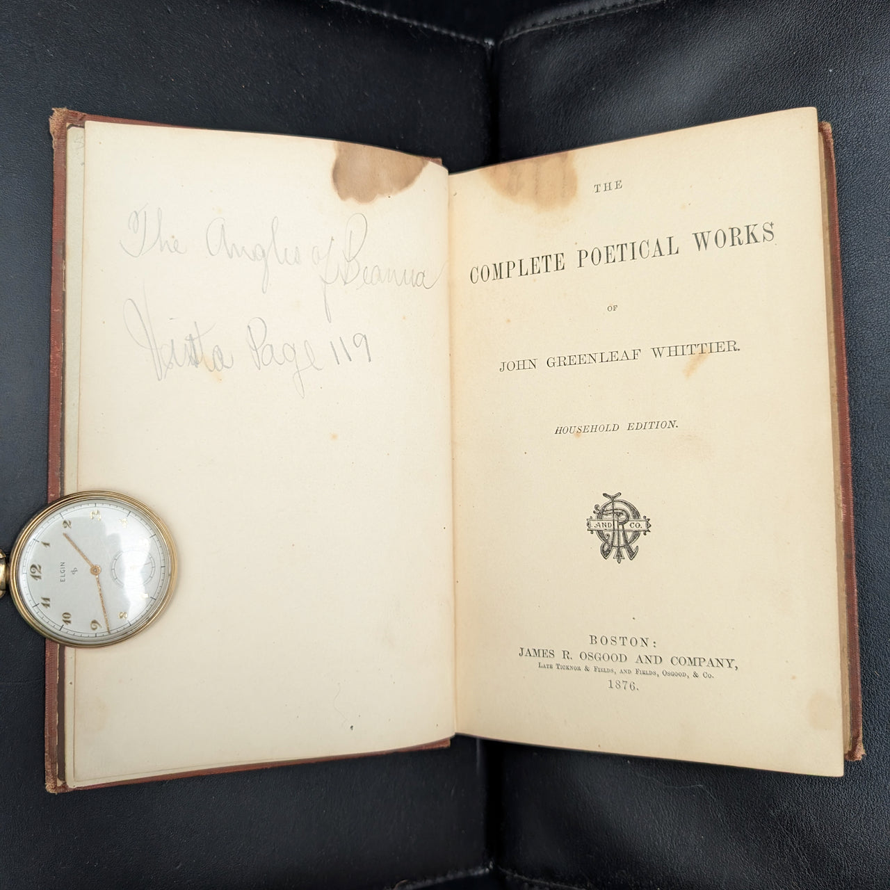 The Complete Poetical Works Of John Greenleaf Whittier, Household Edition, 1876