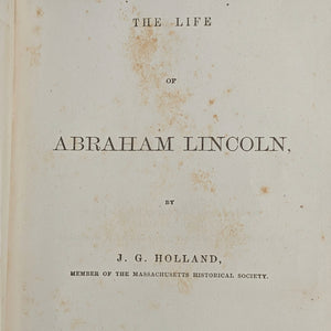 The Life of Abraham Lincoln by J.G. Holland (RARE, First Edition), 1866 🏛️📜🇺🇸