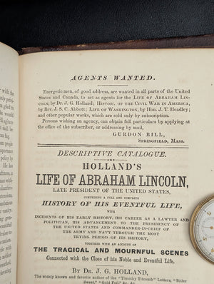 The Life of Abraham Lincoln by J.G. Holland (RARE, First Edition), 1866 🏛️📜🇺🇸