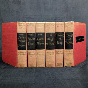 The Second World War by Winston S. Churchill (RARE, Complete First American Edition, 6-Volume Set), 1948–1953 🏛️⚔️🎖️