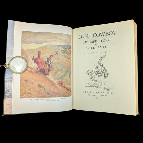 Lone Cowboy, My Life Story, by Will James, (Illustrated by the Author), 1945 🤠📜🎨