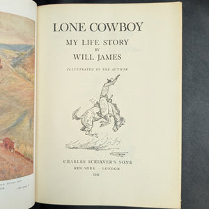 Lone Cowboy, My Life Story, by Will James, (Illustrated by the Author), 1945 🤠📜🎨
