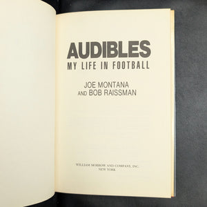 Audibles: My Life in Football by Joe Montana (First Edition), 1986 🏈📜🏆