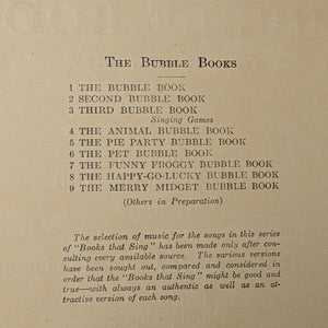The Third Bubble Book by Ralph Mayhew and Burges Johnson (First Edition with Records), 1918 🎶🎯📖