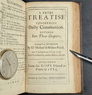 The Spiritual Guide by Michael de Molinos (Extremely Rare First English Edition), 1688 📖✝️🕊️