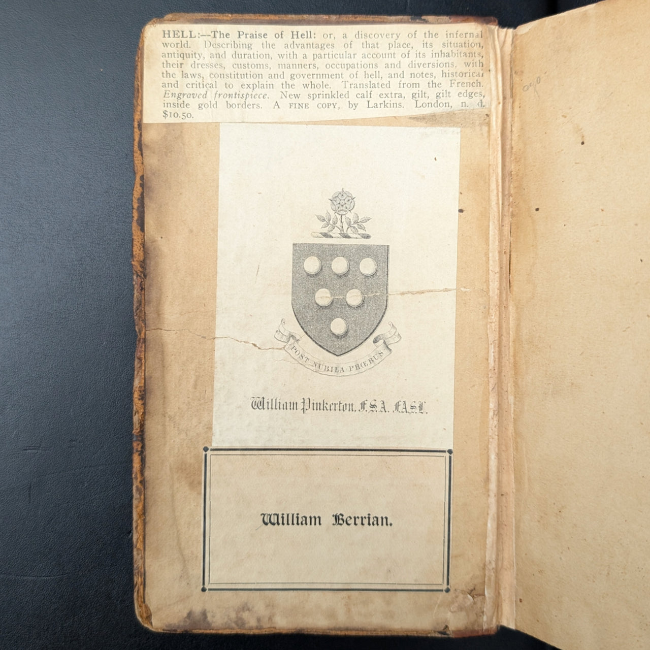 The Praise of Hell: Or, a View of the Infernal Regions (Extremely Rare, First English Edition), 1765 🔥👹📜