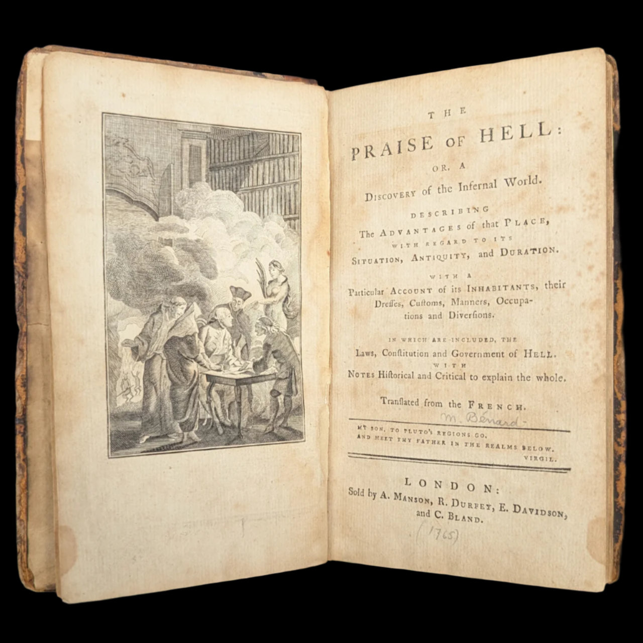 The Praise of Hell: Or, a View of the Infernal Regions (Extremely Rare, First English Edition), 1765 🔥👹📜