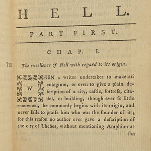 The Praise of Hell: Or, a View of the Infernal Regions (Extremely Rare, First English Edition), 1765 🔥👹📜