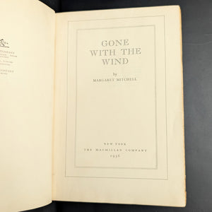 Gone with the Wind by Margaret Mitchell (Fifth Printing, July 1936), First Edition State 🏛️📜🇺🇸