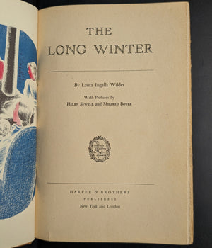 The Long Winter by Laura Ingalls Wilder (Early 1940 Printing), Newbery Honor 📜❄️🚂