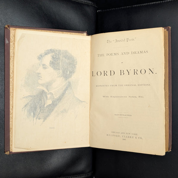 Lord Byron’s Poems and Dramas (Victorian Decorative Binding), Belford, Clarke & Co. 1887 📖⚜️🥀