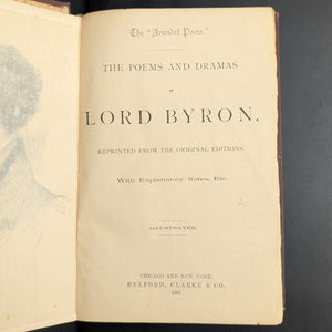 Lord Byron’s Poems and Dramas (Victorian Decorative Binding), Belford, Clarke & Co. 1887 📖⚜️🥀