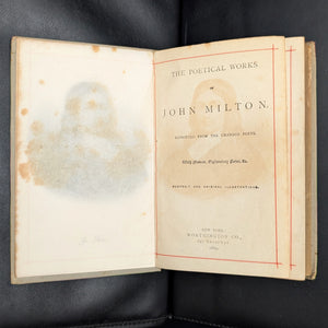 The Poetical Works of John Milton by John Milton (Aesthetic Movement Binding), 1889 📜🎨🇺🇸