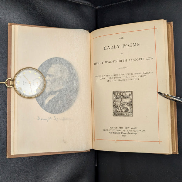 The Early Poems of Henry Wadsworth Longfellow (Aesthetic Binding), 1890 📜🇺🇸🎄