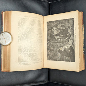 The Old Curiosity Shop and Hard Times by Charles Dickens (Leather and Marbled Paper), c. 1890 📜🇬🇧🕰️