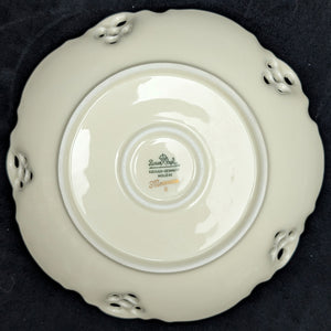 Antique Rosenthal Serving Set – Molière Moosrose Pattern, Perforated Gilt Plates (Germany), c. 1930 🌹👑🇩🇪