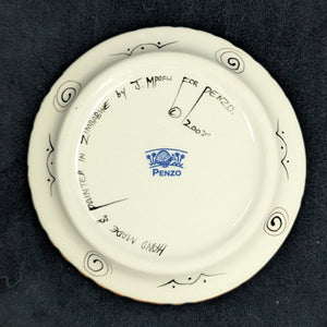 Hand-Painted Zimbabwean Safari Plates – Penzo Pottery, Signed by Artists (c. 2007) 🐘🎨🇿🇼
