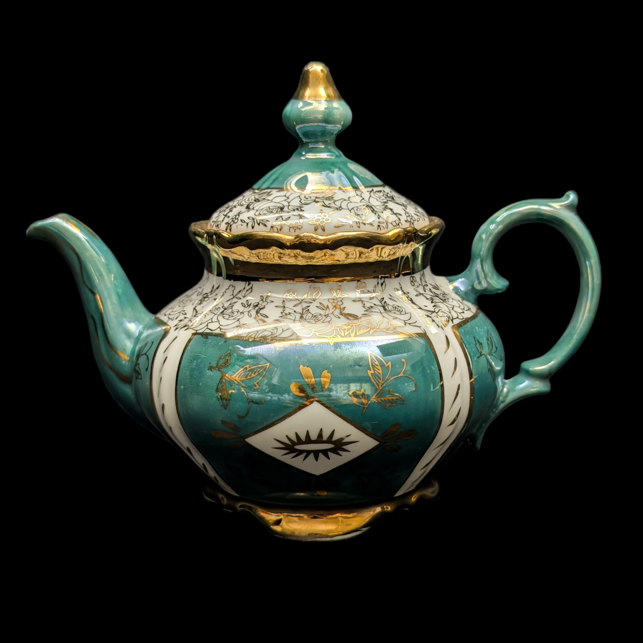 中世纪小咖啡壶（绿松石色釉彩镀金），约1950年🧿⚜️✨ – Wall Antiques