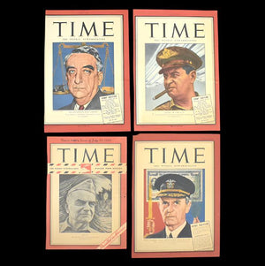 TIME Magazine Pony Edition Cover Set (Four World War II Leaders), May–Aug 1945 🇺🇸⚔️📰