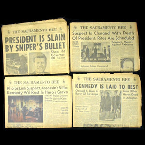 Vintage Newspaper Set by The Sacramento Bee (JFK Assassination, Rare), 1963 🏛️📜🇺🇸